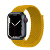 yellow color braided apple watch band with black color apple watch 8