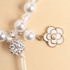 Floral White Pearl Phone Case Charm