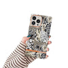A girl holding Wild Jungle Cheetah - iPhone Square Case