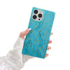 A girl Holding Winter Blue - iPhone Square case