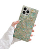 A girl holding Glamour Bedazzled - iPhone Square Case