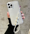 White Pearl Heart Phone Case Charm