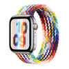 a combination of colorful, braided, solo loop apple watch band with apple watch 5/6/7/8