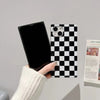 front and back view of ChessBoard - iPhone Square Case with drop protection for iphone 11/12/13/14 series