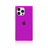 Clear Neon Purple - iPhone Square Case