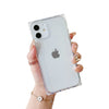 A girl holding Crystal Clear - iPhone Square Case with iphone