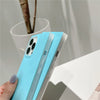 Artistic Blue - iPhone Square Case - Top Side View