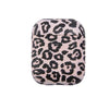 light pink with black leopard skin stripe matte color apple airpods case for first gen andsecond gen