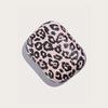 matte light pink color with black leopard stripe apple airpods 3rd gen case showcased